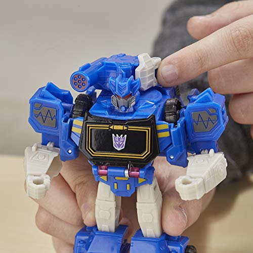 Transformers Bumblebee Cyberverse Adventures Warrior Class Figura de acción Soundwave Juguete, Movimiento de Ataque repetible, para Edades de 6 y más, 5.3 Pulgadas