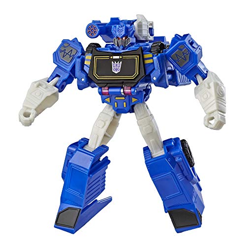 Transformers Bumblebee Cyberverse Adventures Warrior Class Figura de acción Soundwave Juguete, Movimiento de Ataque repetible, para Edades de 6 y más, 5.3 Pulgadas