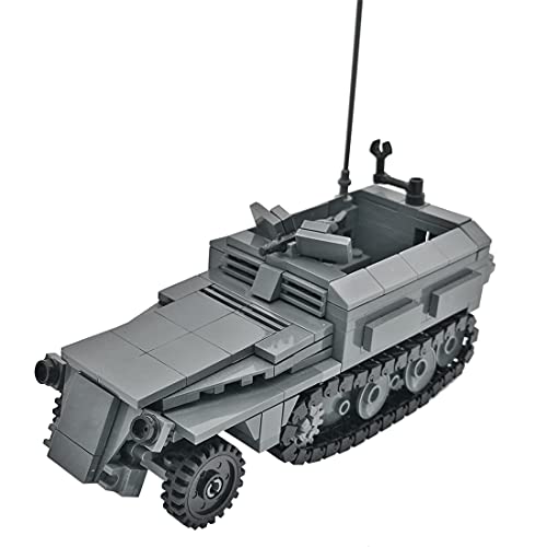 TRCS 290 piezas de construcción de vehículos militares WW2, vehículo blindado alemán para minifiguras de policía SWAT, compatible con Lego