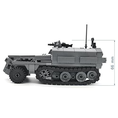 TRCS 290 piezas de construcción de vehículos militares WW2, vehículo blindado alemán para minifiguras de policía SWAT, compatible con Lego