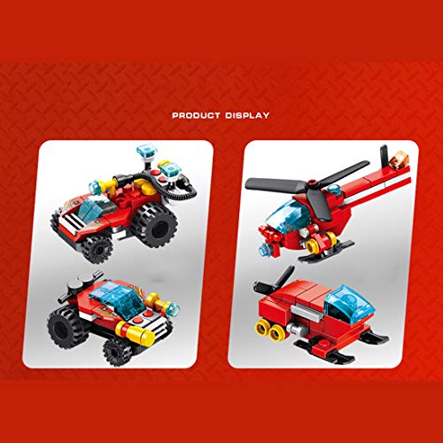 TRCS City Policía Juguetes de construcción, 557 piezas, 12 en 1, coche de bomberos de la ciudad, aviones de bomberos para coche de policía SWAT, bloques de construcción, compatible con Lego