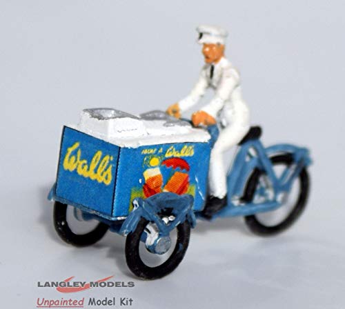 Tri-ciclo de Langley Models Ice Cream man + color arte escala OO sin pintar Kit F2