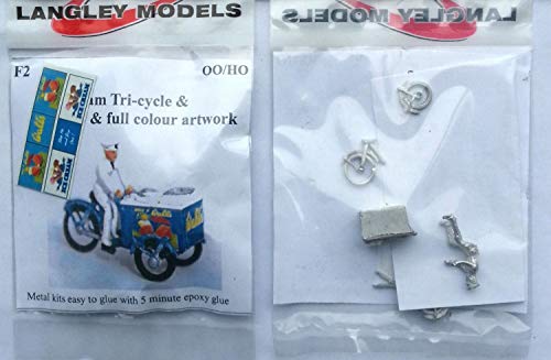 Tri-ciclo de Langley Models Ice Cream man + color arte escala OO sin pintar Kit F2