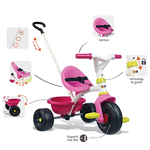 Triciclo Be Fun rosa con volquete (Smoby 740322)