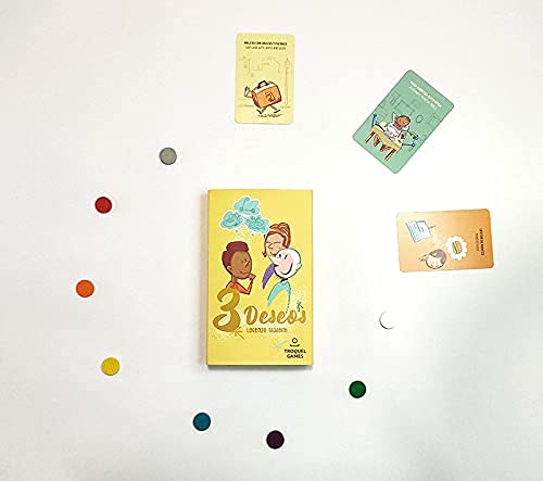 Troquel Games - Tres Deseos, Juego Familiar de Empatía para Las Relaciones Interpersonales, de 3 a 8 Jugadores a Partir de 6 años - 15,40 x 9,40 x 3 cm