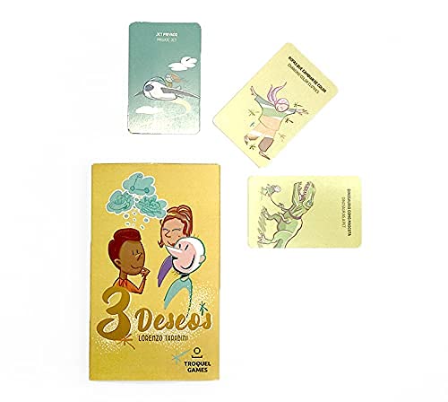 Troquel Games - Tres Deseos, Juego Familiar de Empatía para Las Relaciones Interpersonales, de 3 a 8 Jugadores a Partir de 6 años - 15,40 x 9,40 x 3 cm