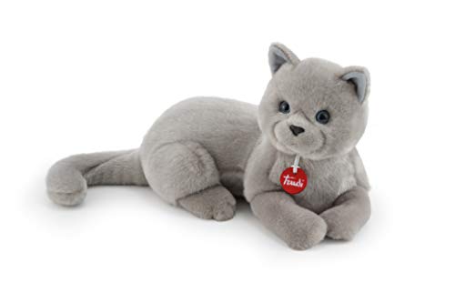 Trudi- Peluche gato, Color gris (21039)