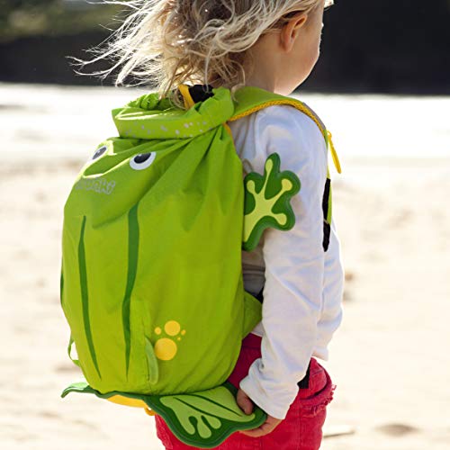 Trunki PaddlePak - Mochila infantil impermeable para piscina y gimnasio, Verde, 37 x 29 x 17 cm