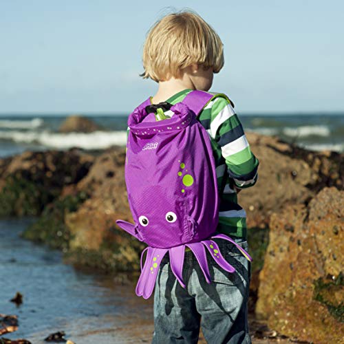 Trunki PaddlePak - Mochila infantil impermeable para piscina y gimnasio, Violeta, 37 x 29 x 17 cm