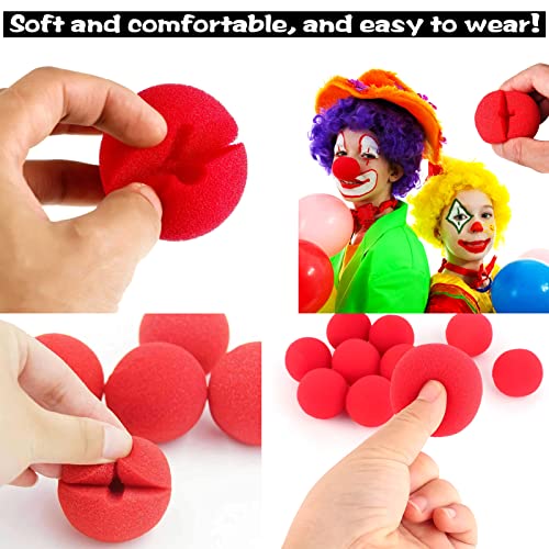 TRYT Clown nose, 16 piezas rojo esponja payaso, fiesta de magia de Navidad, fiesta de cumpleaños, decoración de boda, para niños y adultos máscara de dibujos animados role play nose props