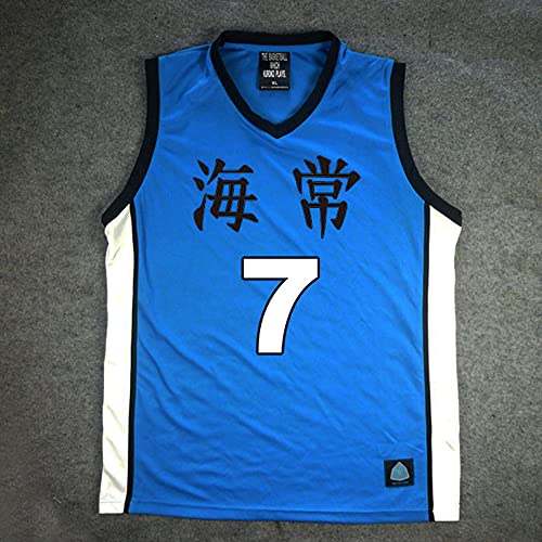 TTIK Equipo de la Escuela Secundaria Kaijo Unisexo Azul Uniformes de Baloncesto Uniforme de Ropa Deportiva Anime Baloncesto de Kuroko Disfraz de Cosplay