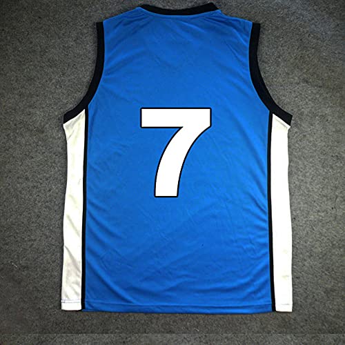 TTIK Equipo de la Escuela Secundaria Kaijo Unisexo Azul Uniformes de Baloncesto Uniforme de Ropa Deportiva Anime Baloncesto de Kuroko Disfraz de Cosplay