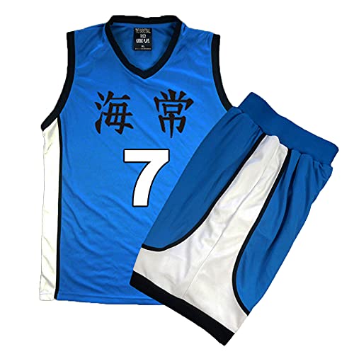 TTIK Equipo de la Escuela Secundaria Kaijo Unisexo Azul Uniformes de Baloncesto Uniforme de Ropa Deportiva Anime Baloncesto de Kuroko Disfraz de Cosplay