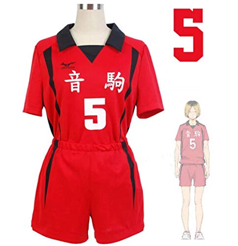 Tuboshu Uniforme de Escuela Secundaria Haikyuu Nekoma Tetsurou Kuroo Kozume Kenma Jersey Conjunto de Disfraz de Cosplay Ropa Deportiva de Equipo de Voleibol