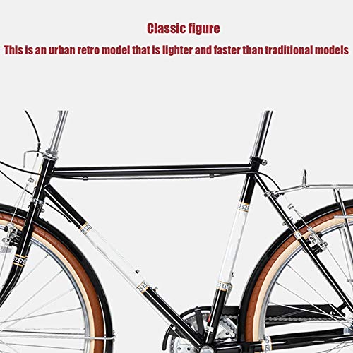 TWW Bicicleta para Hombres Y Mujeres 26 Pulgadas 7 Velocidades Bicicleta Retro para Adultos Estudiantes Masculinos Y Femeninos Bicicleta De Coche Deportivo,Rojo