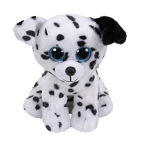 TY 42303 Catcher, dálmata 15 cm Beanie Babies, Negro, Color blanco , color/modelo surtido