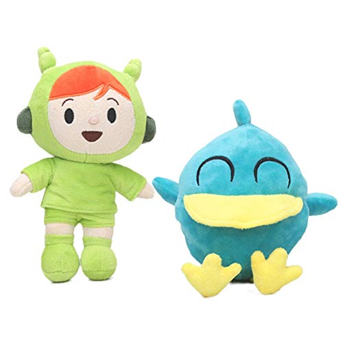 Tylyund Peluches Juego De 4 Juguetes Pocoyo De 12-26 Cm Elly Pato Loula Muñeco De Peluche Pocoyo Perro Pato Elefante Muñecos De Animales De Peluche Suaves Suministros De Fiesta De Juguete