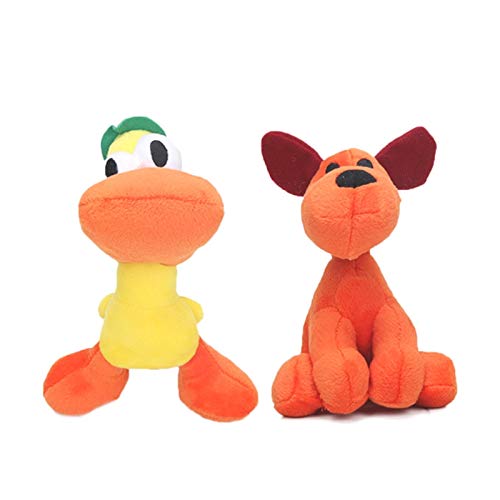 Tylyund Peluches Juego De 4 Juguetes Pocoyo De 12-26 Cm Elly Pato Loula Muñeco De Peluche Pocoyo Perro Pato Elefante Muñecos De Animales De Peluche Suaves Suministros De Fiesta De Juguete