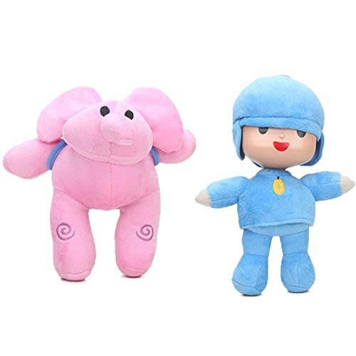 Tylyund Peluches Juego De 4 Juguetes Pocoyo De 12-26 Cm Elly Pato Loula Muñeco De Peluche Pocoyo Perro Pato Elefante Muñecos De Animales De Peluche Suaves Suministros De Fiesta De Juguete