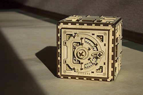 UGEARS Caja de seguridad - Mecánico 3D Rompecabezas de Madera - Kit de Construcción Sin Pegamento