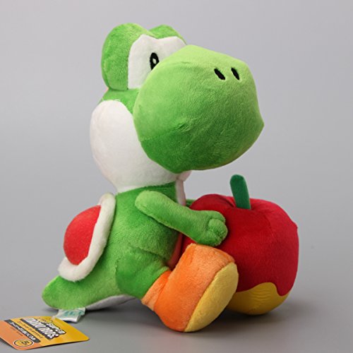 uiuoutoy Super Mario Bros Yoshi con juguete de peluche de manzana muñeca