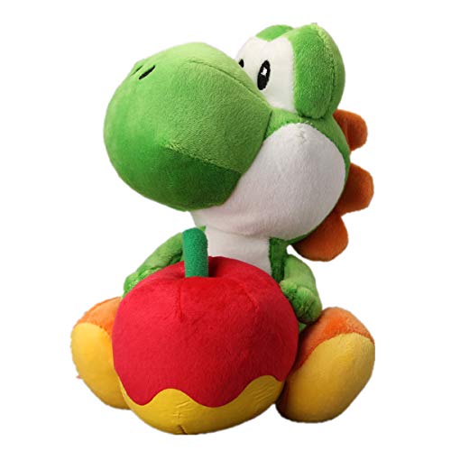 uiuoutoy Super Mario Bros Yoshi con juguete de peluche de manzana muñeca