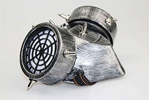 Ulalaza Steampunk Gas Goggles Máscara Retro Gothic Punk Zombie Soldiers Skull Mask para Halloween Cosplay Props