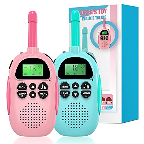 Uleway Juguetes para Niñas de 3-8 Años, Walkie Talkie Niños 16 Canales LCD Pantalla VOX Larga Distancia 3KM, Navidad Cumpleaños Regalos para Niños o Niñas de 3-12 Años