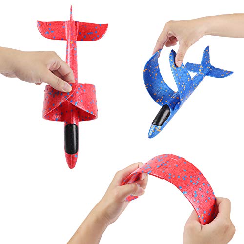 Ulikey 4 Pcs Planos de Espuma 35cm, Avión Planeador, Modelo de Avion Deportes al Aire Libre Volar Juguete, Favores de la Fiesta (B)