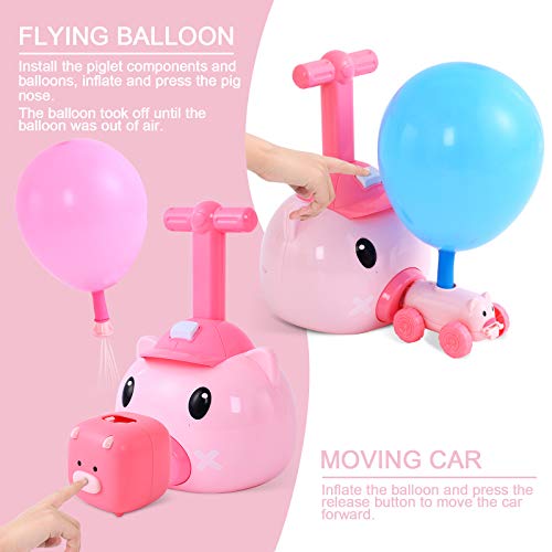 Ulikey Coche de Globo de Energía Inercial, Juguete de Coche con Globo, Coche De Lanzamiento Impulsado por Globos, Juguete Aire Experimento Educación Vehículo Bola Balloon Car Toy par Niños