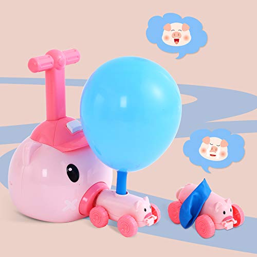 Ulikey Coche de Globo de Energía Inercial, Juguete de Coche con Globo, Coche De Lanzamiento Impulsado por Globos, Juguete Aire Experimento Educación Vehículo Bola Balloon Car Toy par Niños