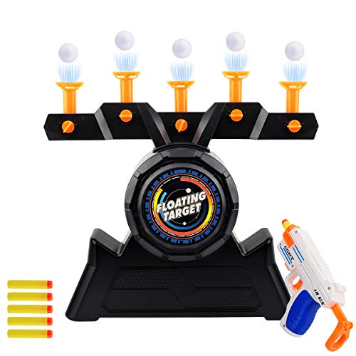 Ulikey Juegos Tiro Blanco Flotante, Juegos de Disparos Hover Shoot Tenis de Mesa Objetivos de Bola Flotante de Tiro eléctricos Disparar, Juego de Tiro Suspensión de la Bola Voladora (Orange)