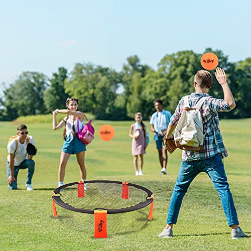 Ulikey Mini Juego de Pelota de Voleibol de Playa, Roundnet Set, Spike Strike Ball, Equipo de Deportes al Aire Libre para Jugar al Aire Libre o a Cubierto, en el Pista, la Playa, el Parque