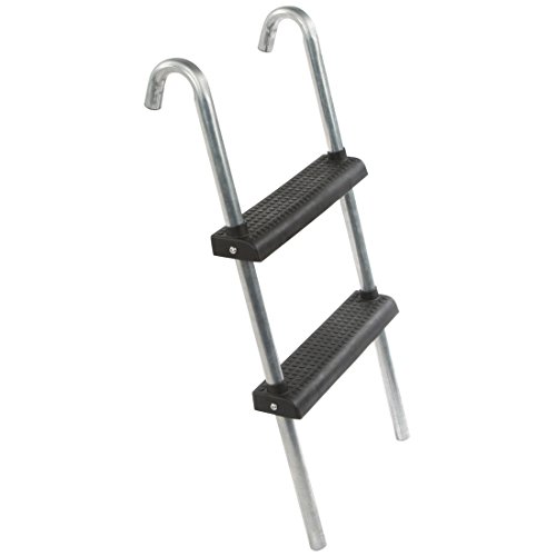 Ultrasport Escalera para cama elástica, escalera estable con 2 escalones antideslizantes, escalera de acero para colgar, accesorio compatible con trampolines con altura de entrada hasta 70 cm