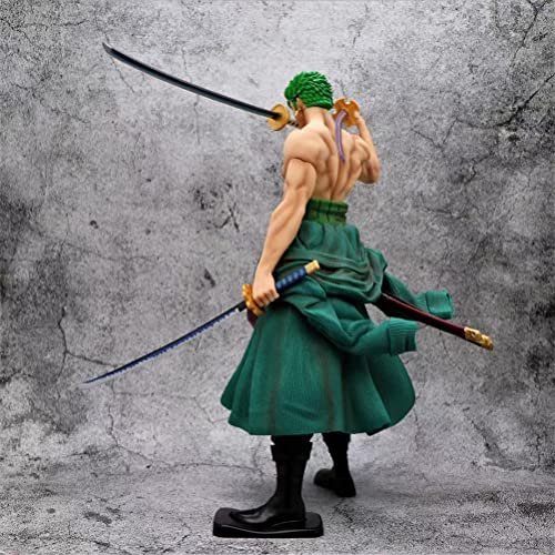 Una Pieza Roronoa Zoro Figura de Acción 31Cm Anime PVC Modelo Muñeca Figuras Estatua Decoración de Escritorio-2 Cabezas