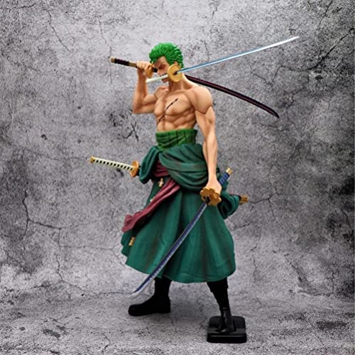 Una Pieza Roronoa Zoro Figura de Acción 31Cm Anime PVC Modelo Muñeca Figuras Estatua Decoración de Escritorio-2 Cabezas