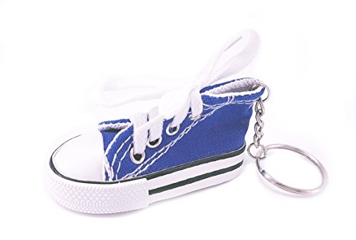 Unbekannt Llavero con diseño de zapatilla con zapatilla para bebé, para nacimiento, niña, niño, regalo, color azul