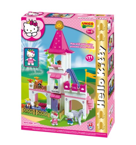 Unico 8678 - Juego de construcción de Castillo (171 Piezas, tamaño Grande), diseño de Hello Kitty