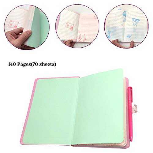 Unicornio Cuaderno,Cuaderno de niñas Diario con Candado de Corazón,Cuaderno de Arcoíris Cuaderno de Bricolaje Cuaderno de Diario Diario,Unicorn Secret Estilo con Cerradura y Llaves