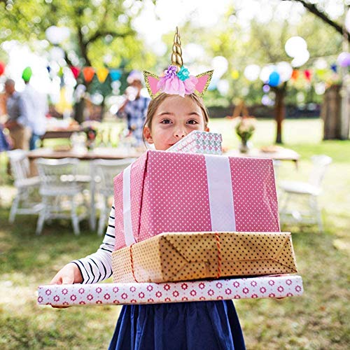 Unicornio Diadema y Cinturón cumpleaños niña rosa, Diadema de unicornio Diadema de flores de unicornio para Niñas Adultos Disfraz de Cosplay, Fiesta de Navidad, Regalos