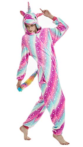 Unicornio Disfraz Animal Pijamas Carnaval Halloween Navidad Cosplay Traje Unisexo Adulto Ropa de Dormir