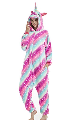 Unicornio Disfraz Animal Pijamas Carnaval Halloween Navidad Cosplay Traje Unisexo Adulto Ropa de Dormir