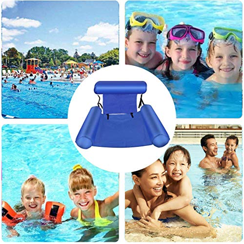 Uniguardian Hamaca hinchable de agua, plegable, asiento para piscina con respaldo, silla flotante para piscina o piscina, 4 en 1, para adultos y niños