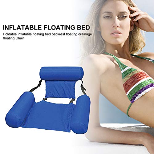 Uniguardian Hamaca hinchable de agua, plegable, asiento para piscina con respaldo, silla flotante para piscina o piscina, 4 en 1, para adultos y niños