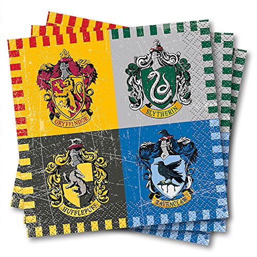 Unique Party - Servilletas de Papel - 13 cm - Diseño de Harry Potter - Paquete de 16 (59101)