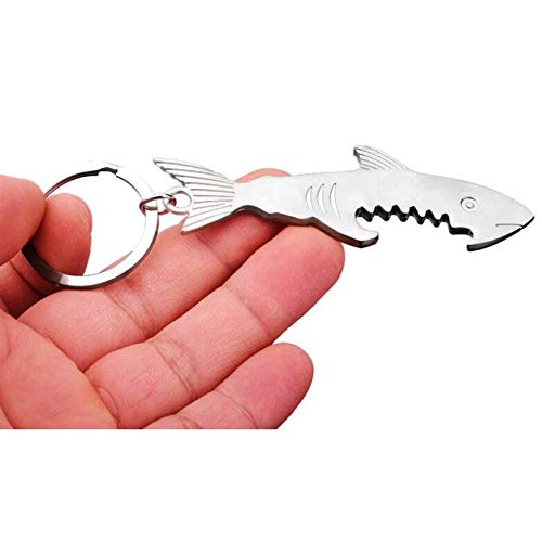 UOOOM 2 Piezas Personalidad Metal Ballena Abridor Llavero Keychain Regalo (2 Piezas)