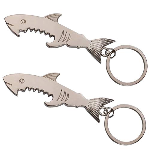 UOOOM 2 Piezas Personalidad Metal Ballena Abridor Llavero Keychain Regalo (2 Piezas)