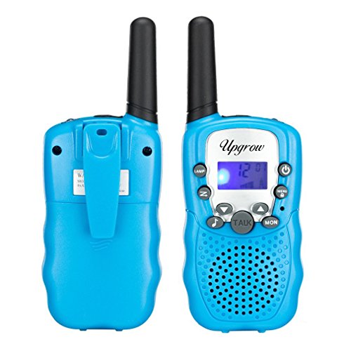 Upgrow Walkie Talkies Recargables, Juguetes para niños, Walkie-Talkies T-388 con Pilas, Radio de 2 vías con Linterna, Juguetes y Regalos para niños de 4 a 12 años