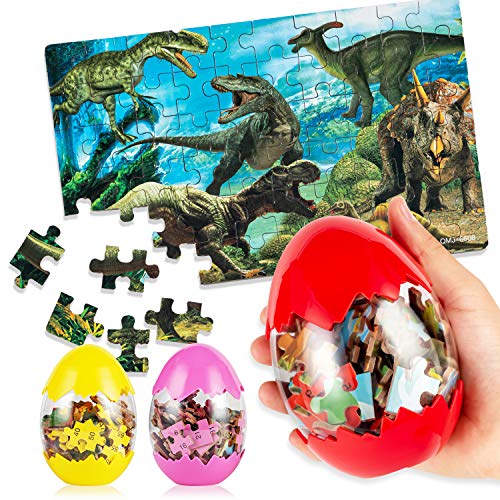 Uping Puzzles de Madera Puzzles Infantiles Rompecabezas de Madera 3 Años-8 Años, Dinosaurios Juguetes Juego de Regalo Educativo para Niños 60 Piezas 3 Paquetes