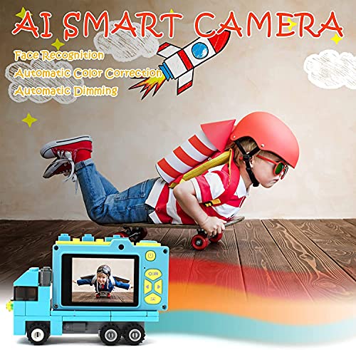 Ushining Cámara Digital para Niños, Selfie Video Camara para Niños con Pantalla de 2 Pulgadas, Camara Fotos Infantil con Tarjeta Micro SD de 32 GB, Regalos Juguete para 3 a 12 Años Niños y Niñas